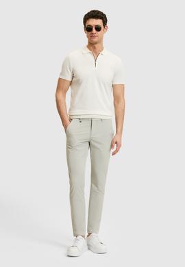 Taş Slim Fit Beli Lastikli Kanvas Pantolon