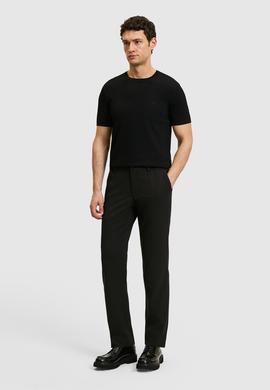 Siyah Slim Fit Beli Lastikli Pantolon