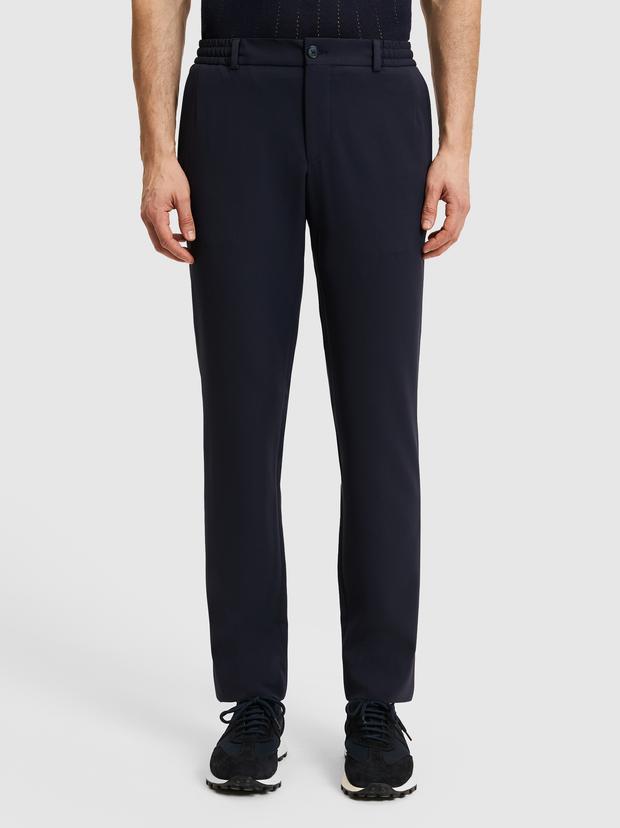 Lacivert Slim Fit Beli Lastikli Pantolon