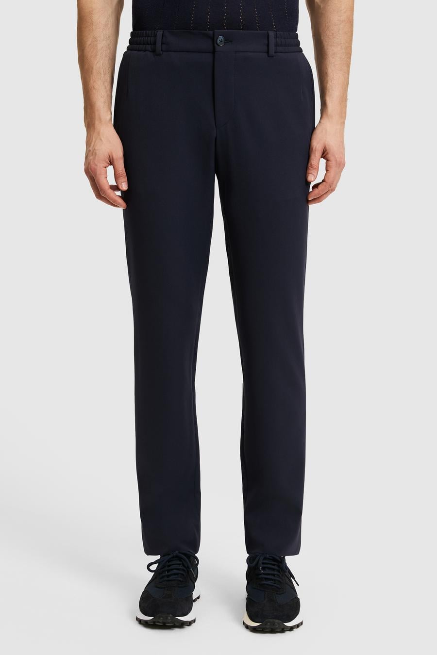 Lacivert Slim Fit Beli Lastikli Pantolon - 50328690018