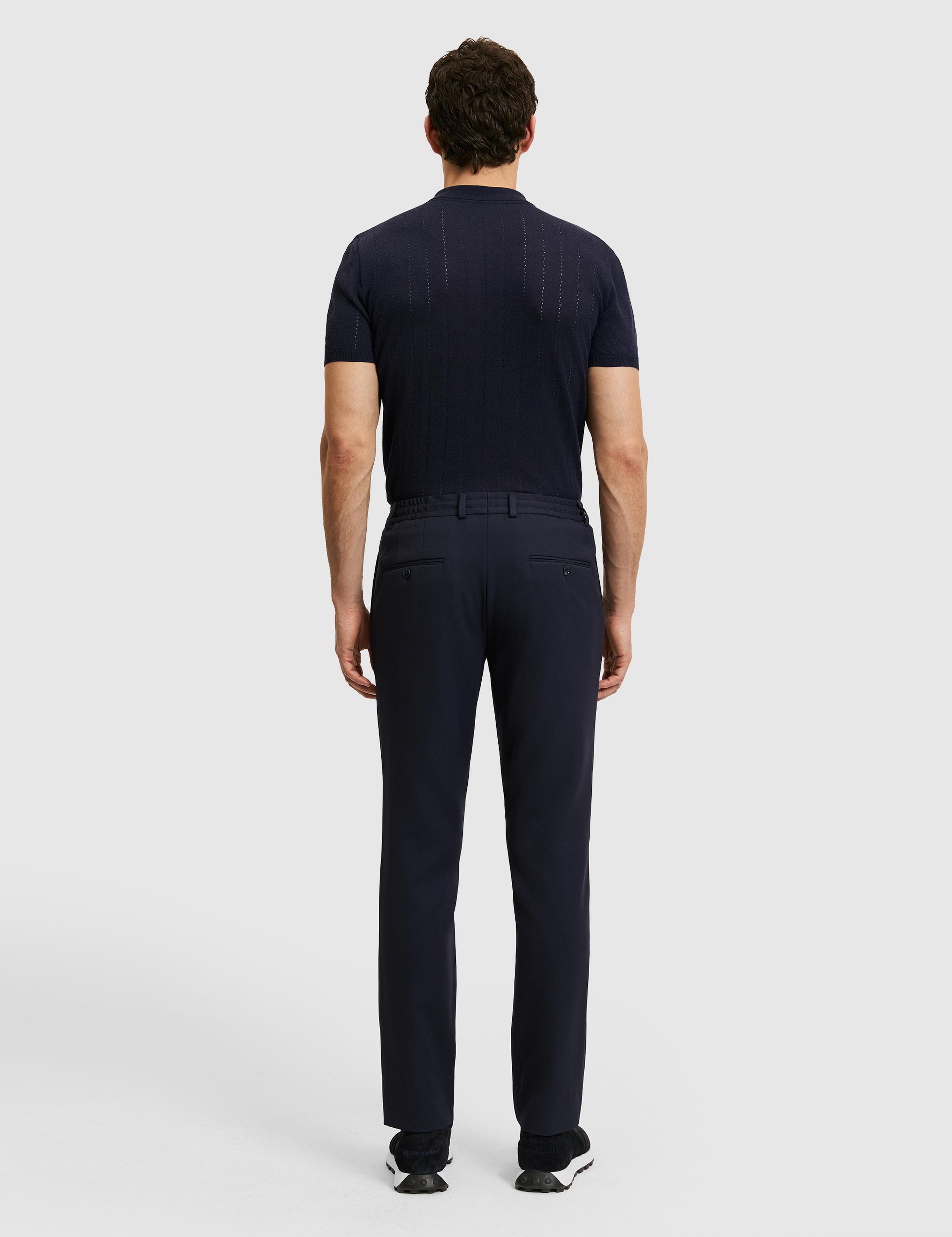 Lacivert Slim Fit Beli Lastikli Pantolon - 50328690018