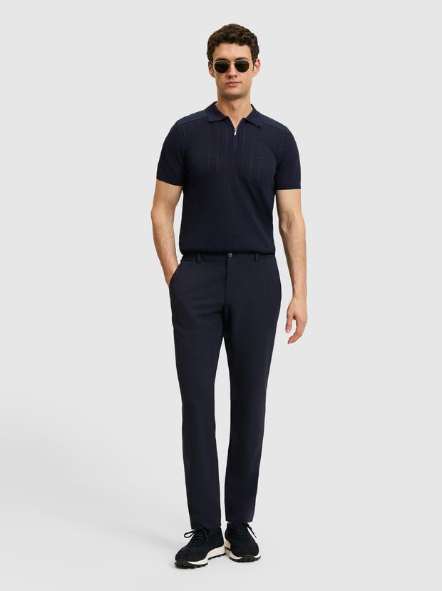 Lacivert Slim Fit Beli Lastikli Pantolon