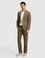 Haki Slim Fit Beli Lastikli %100 Keten Pantolon