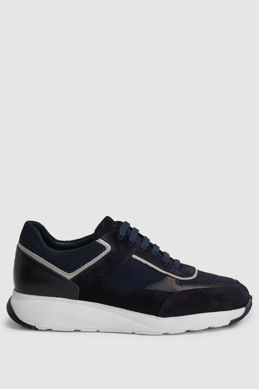 Lacivert %100 Deri Sneaker Ayakkabı - 50322761004