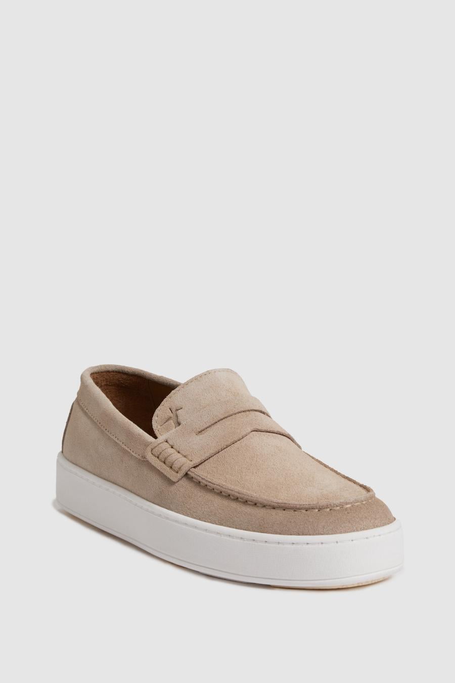 Bej %100 Deri Süet Loafer Ayakkabı - 50322669028