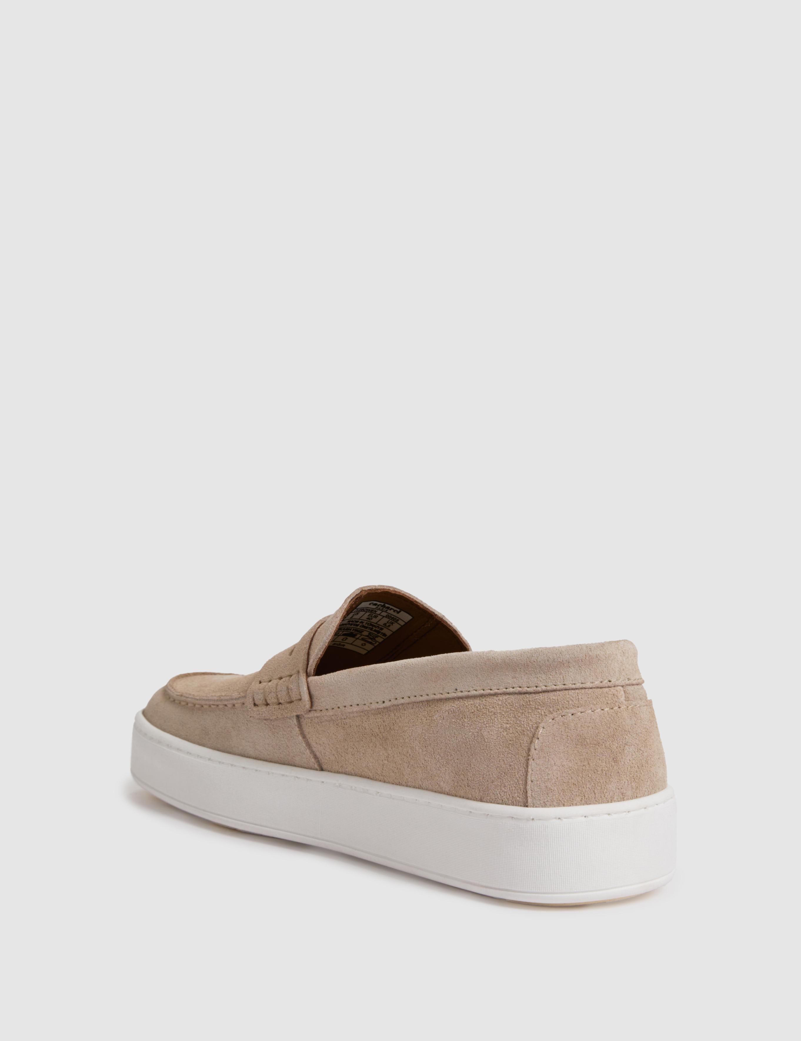 Bej %100 Deri Süet Loafer Ayakkabı - 50322669028