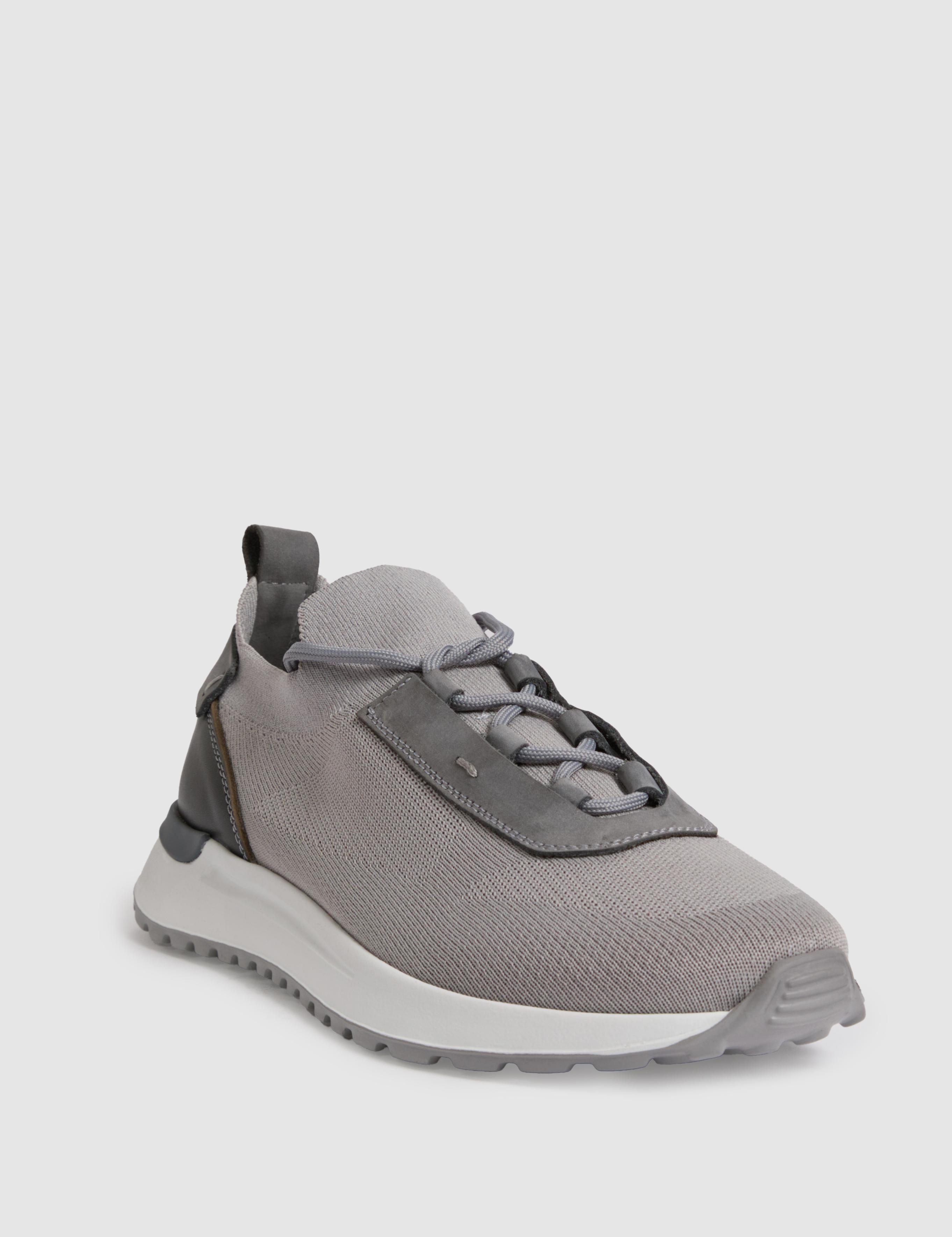 Açık Gri %100 Deri Sneaker Ayakkabı - 50322739001