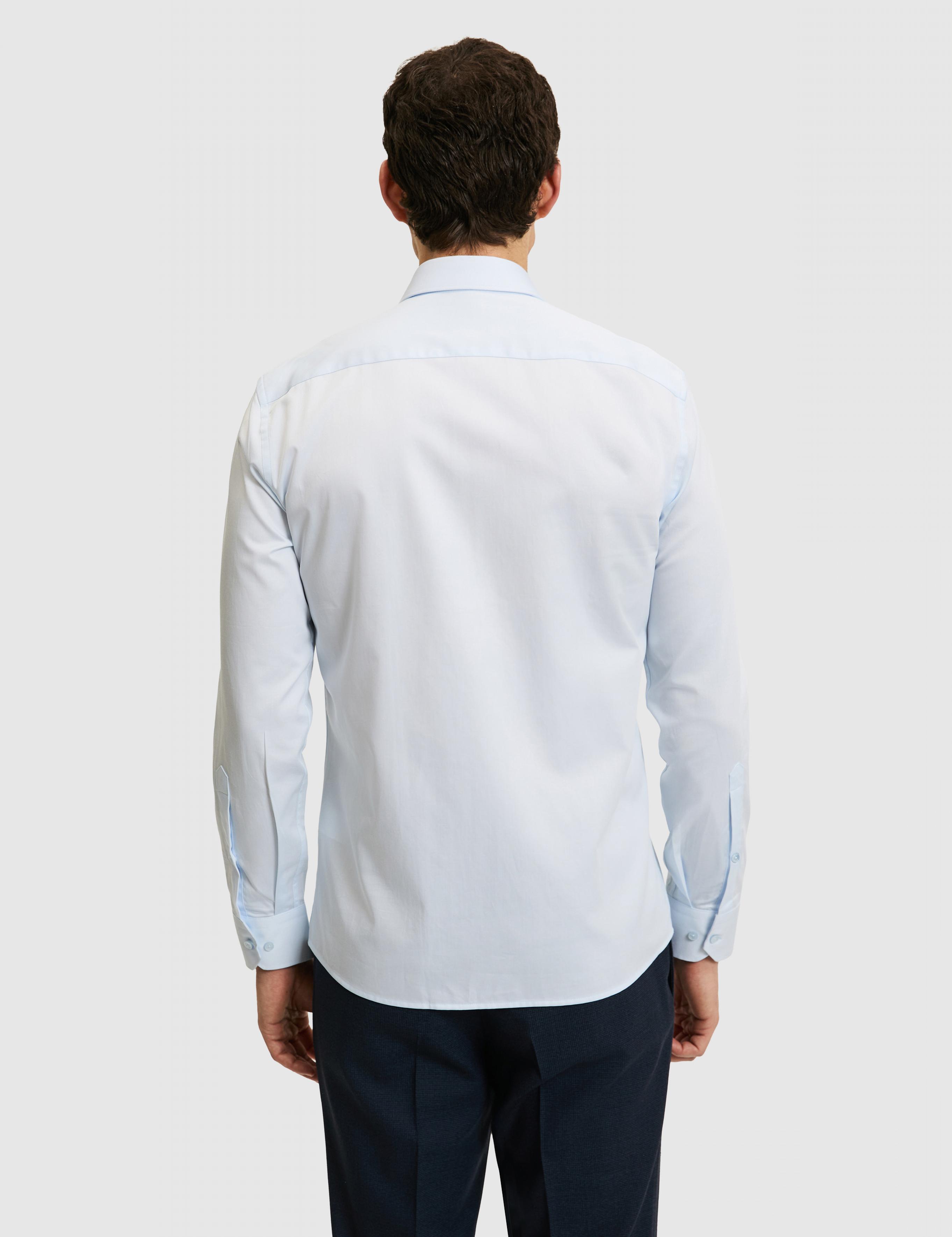 Açık Mavi Slim Fit %100 Pamuk Klasik Gömlek - 50304037025