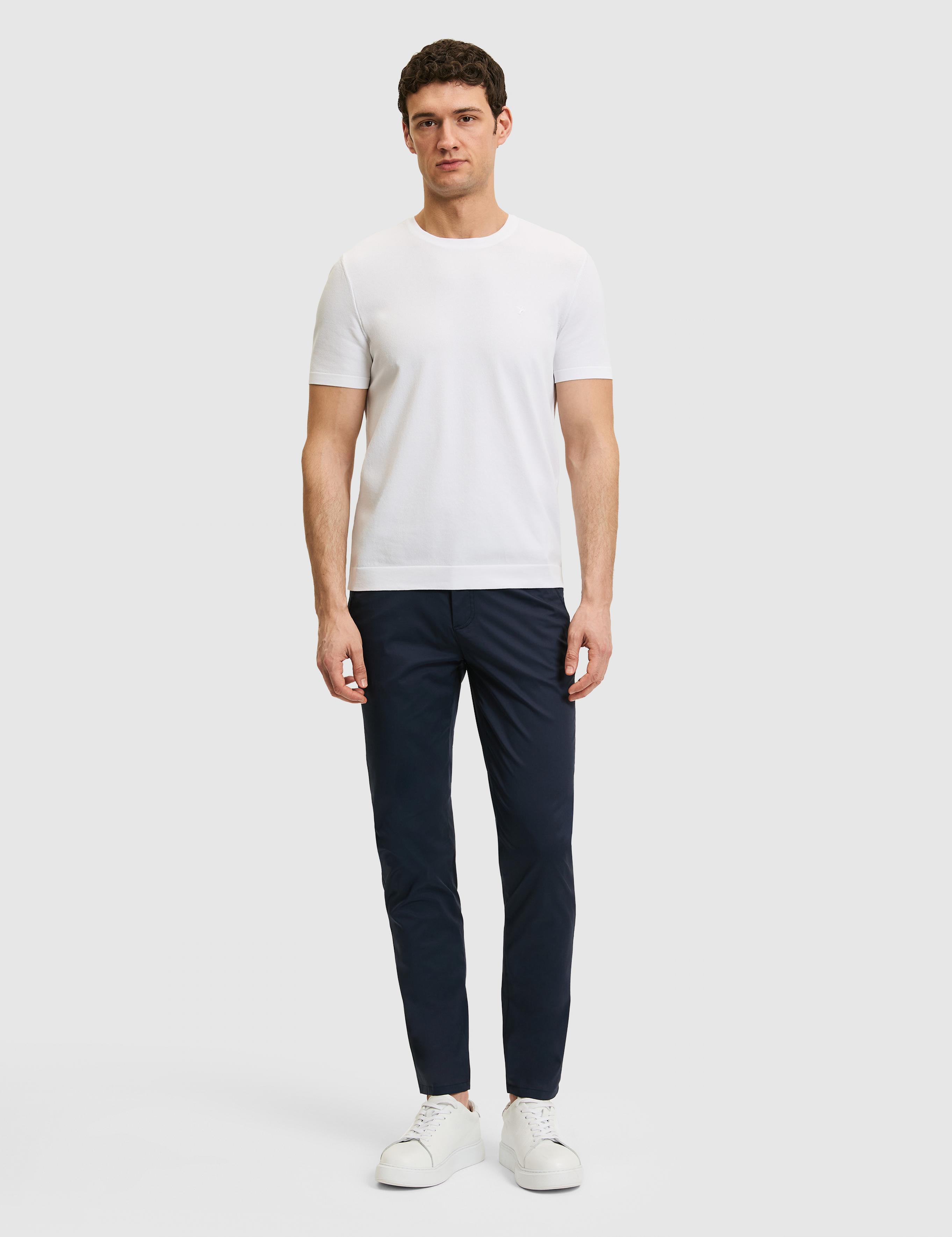 Lacivert Slim Fit Pamuk Karışımlı Beli Lastikli Kanvas Pantolon - 50321098008