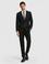 Siyah Slim Fit Yün Karışımlı Çizgili Takım Elbise