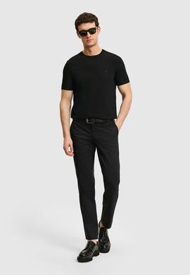 Siyah Regular Fit Kanvas Pantolon