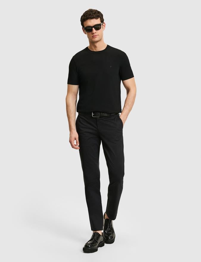 Siyah Regular Fit Kanvas Pantolon