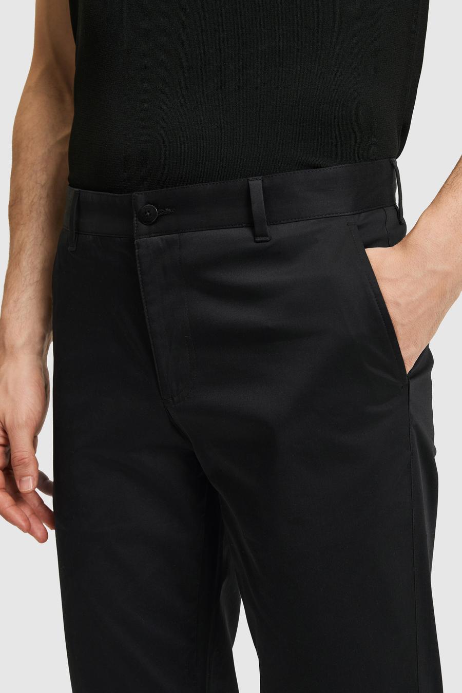 Siyah Regular Fit Kanvas Pantolon - 50306204143