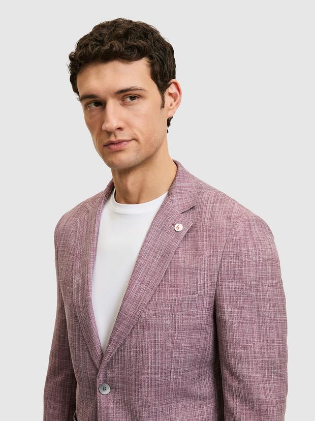 Bordo Ekstra Slim Fit Spor Ceket