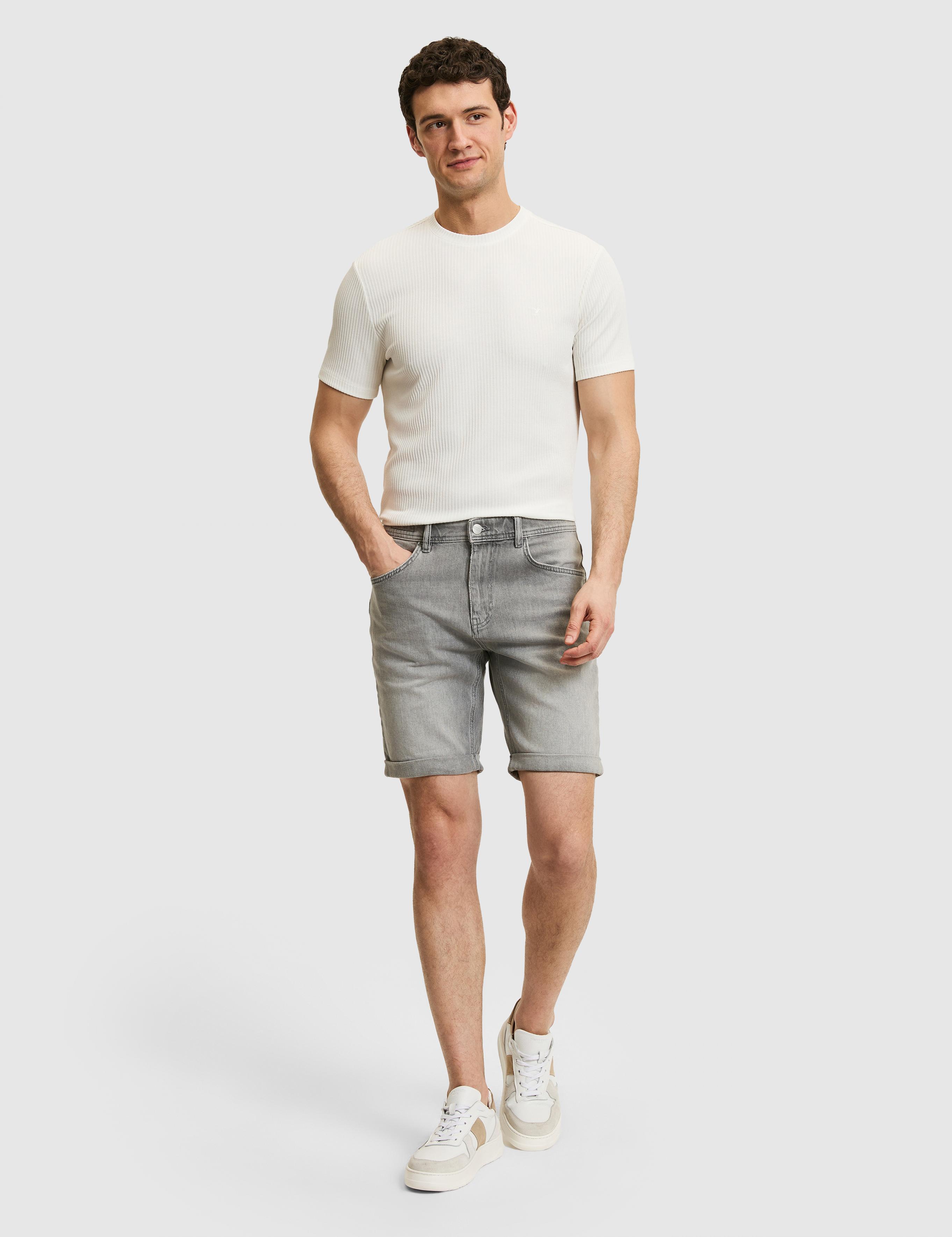 Gri Regular Fit Jean Bermuda Şort - 50268924003