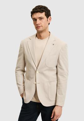 Ekru Slim Fit Spor Ceket