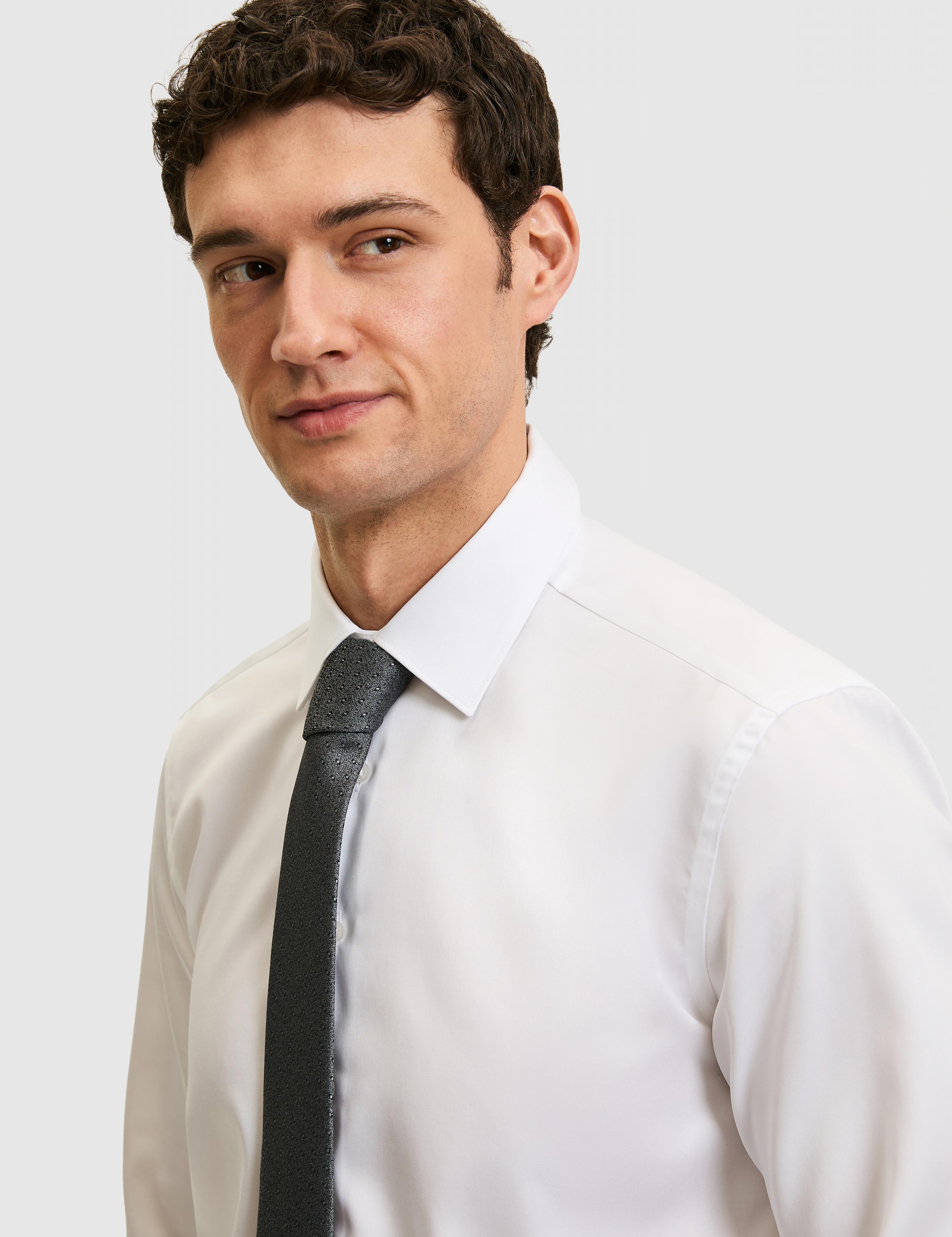 Beyaz Slim Fit %100 Pamuk Klasik Yaka Non Iron Gömlek - 50330012006