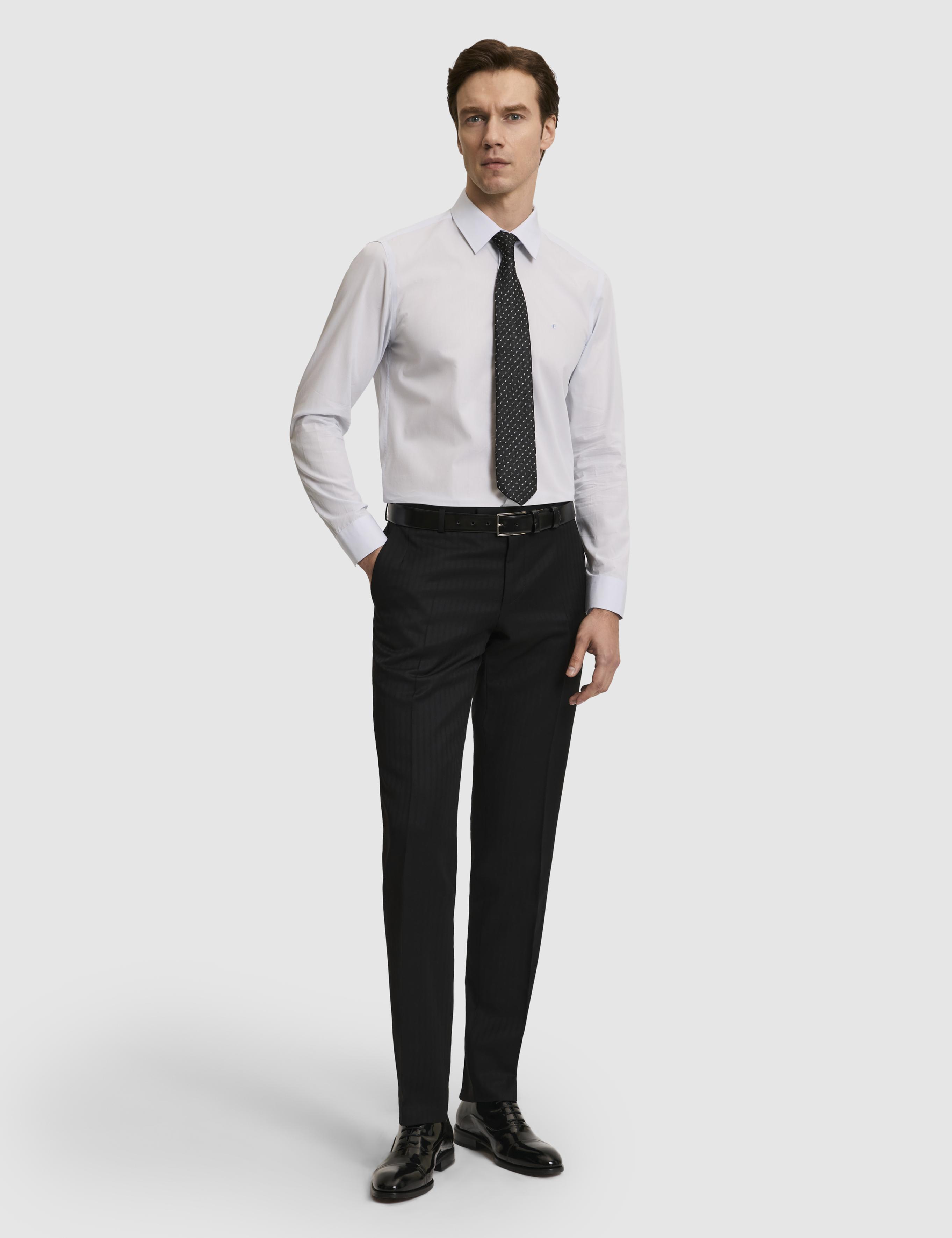 Açık Mavi Slim Fit Pamuk Klasik Gömlek - 50294746024