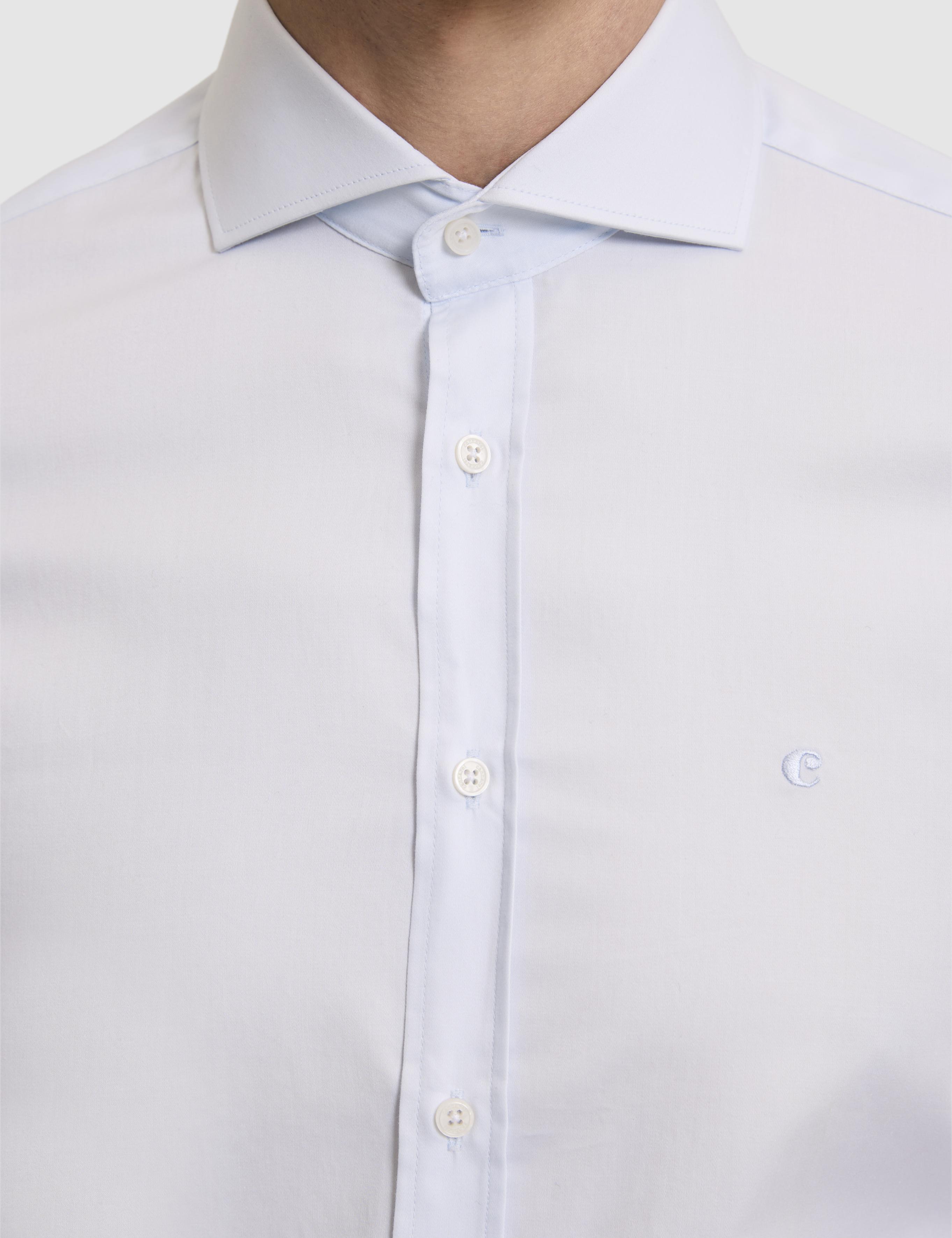 Açık Mavi Slim Fit Pamuk Klasik Gömlek - 50287784021