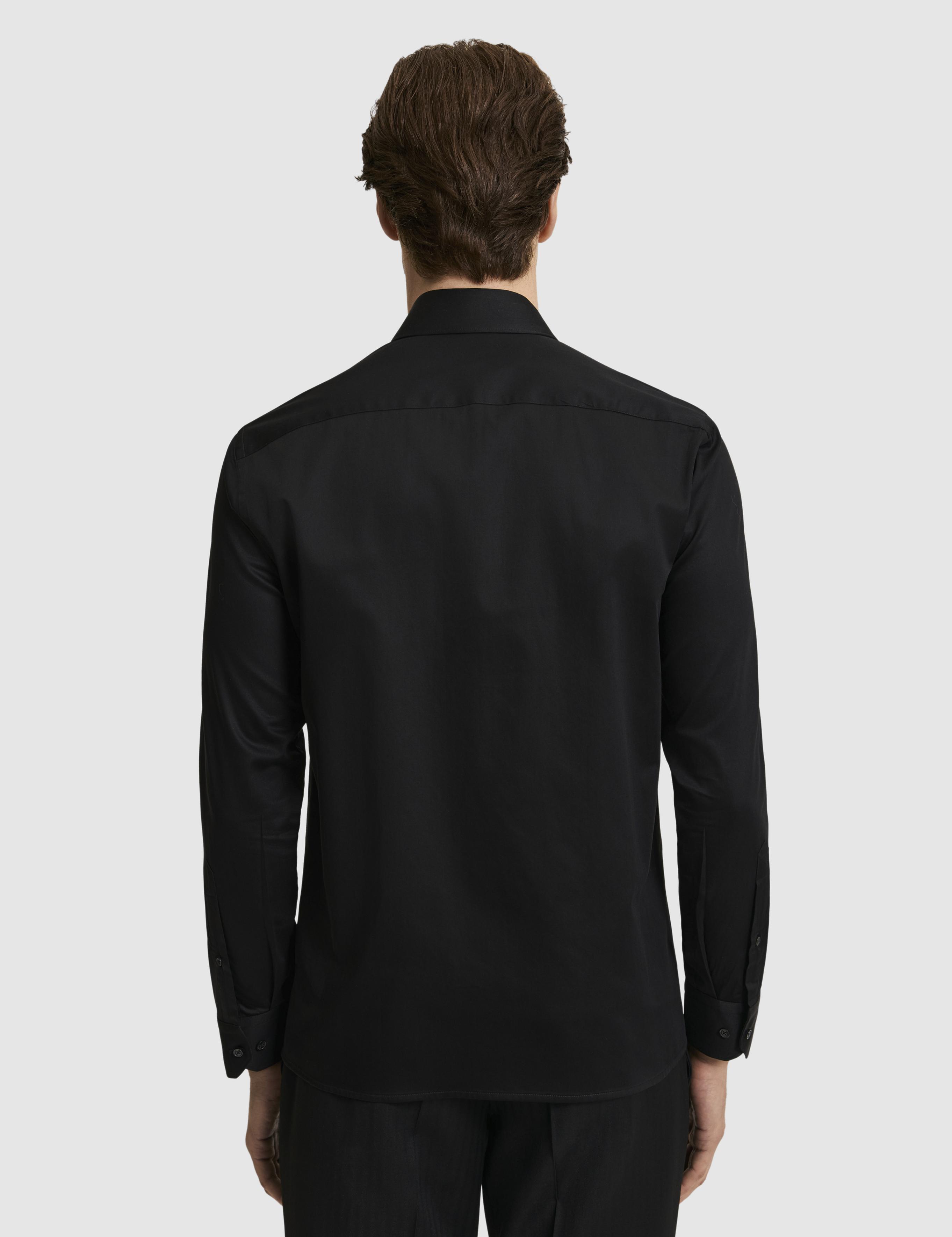 Siyah Slim Fit Pamuklu Klasik Gömlek - 50311551042