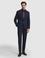 Lacivert Slim Fit Yün Karışımlı Çizgili Takım Elbise