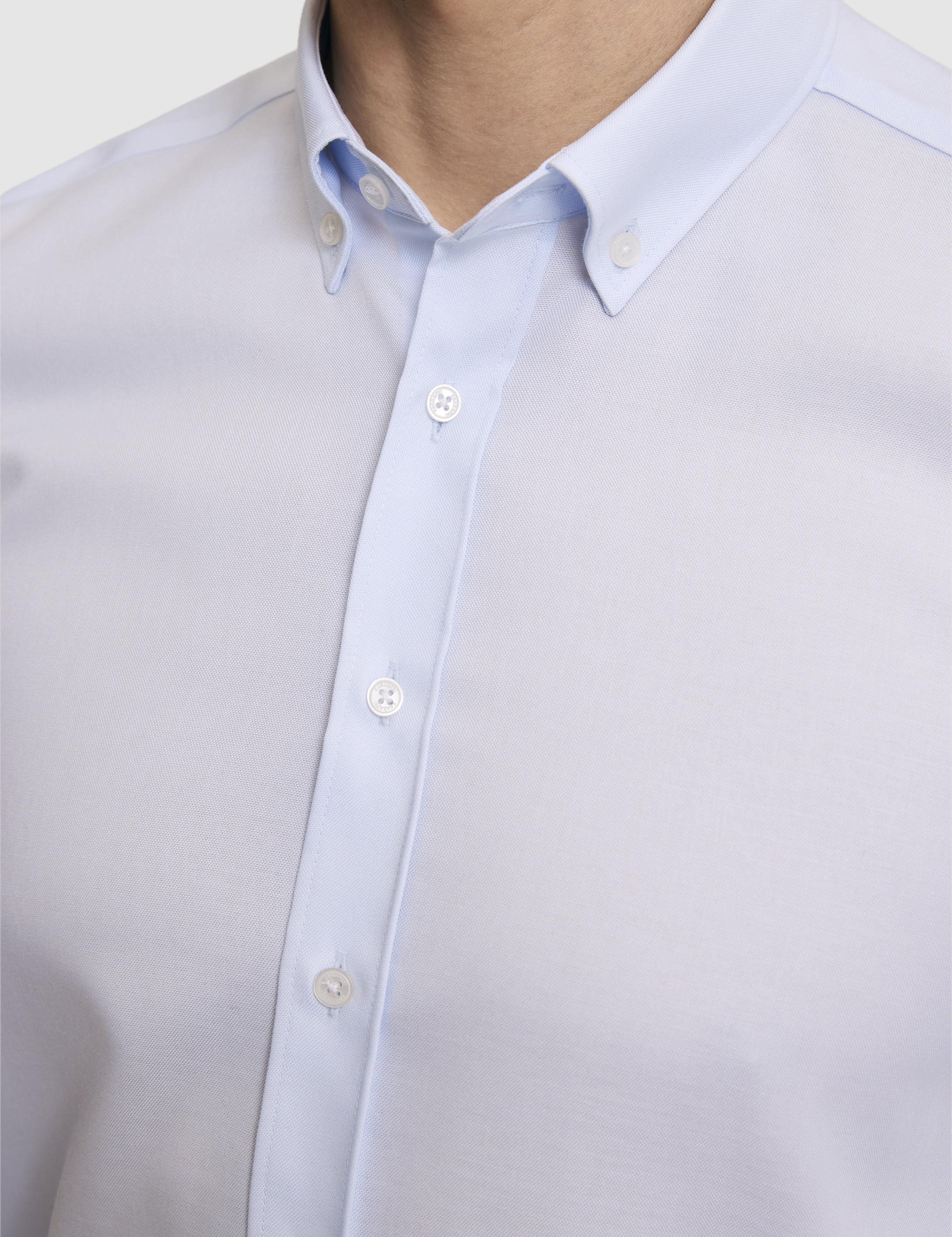 Açık Mavi Slim Fit %100 Pamuk Yakası Düğmeli Oxford Gömlek - 50325041027