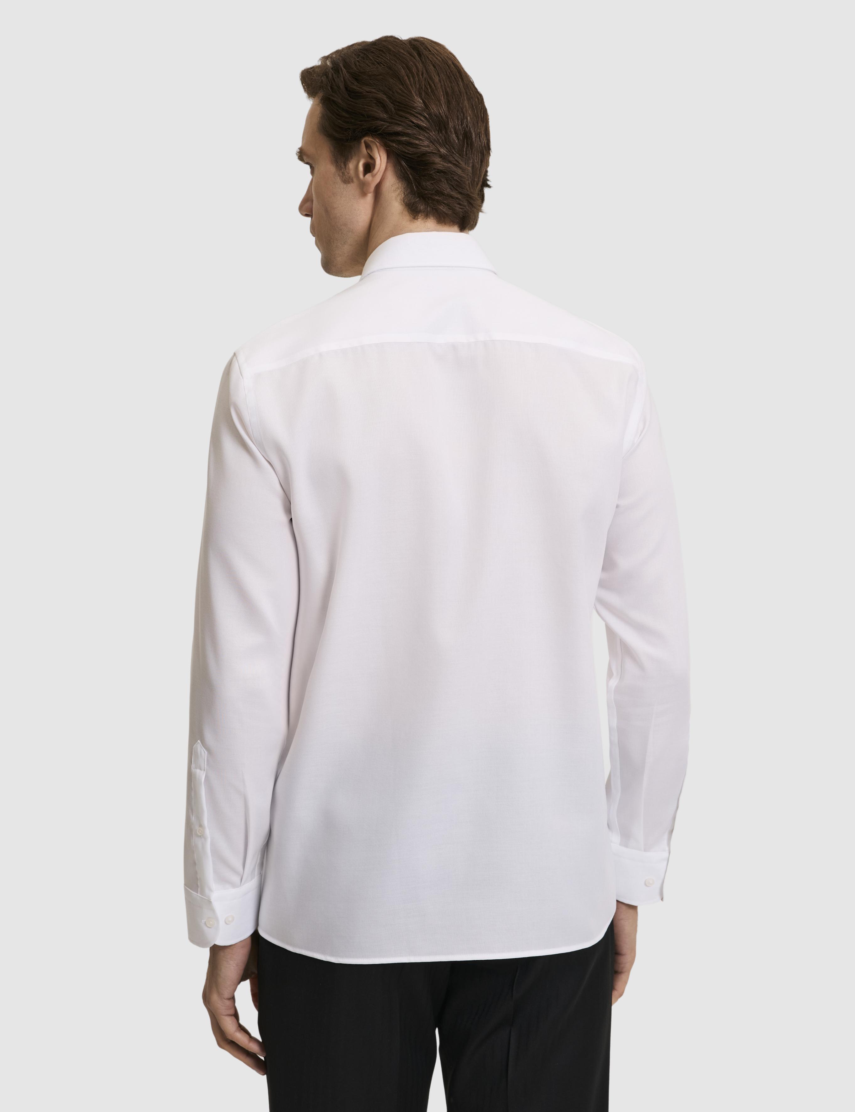 Beyaz Slim Fit %100 Pamuk Yakası Düğmeli Oxford Gömlek - 50325041009