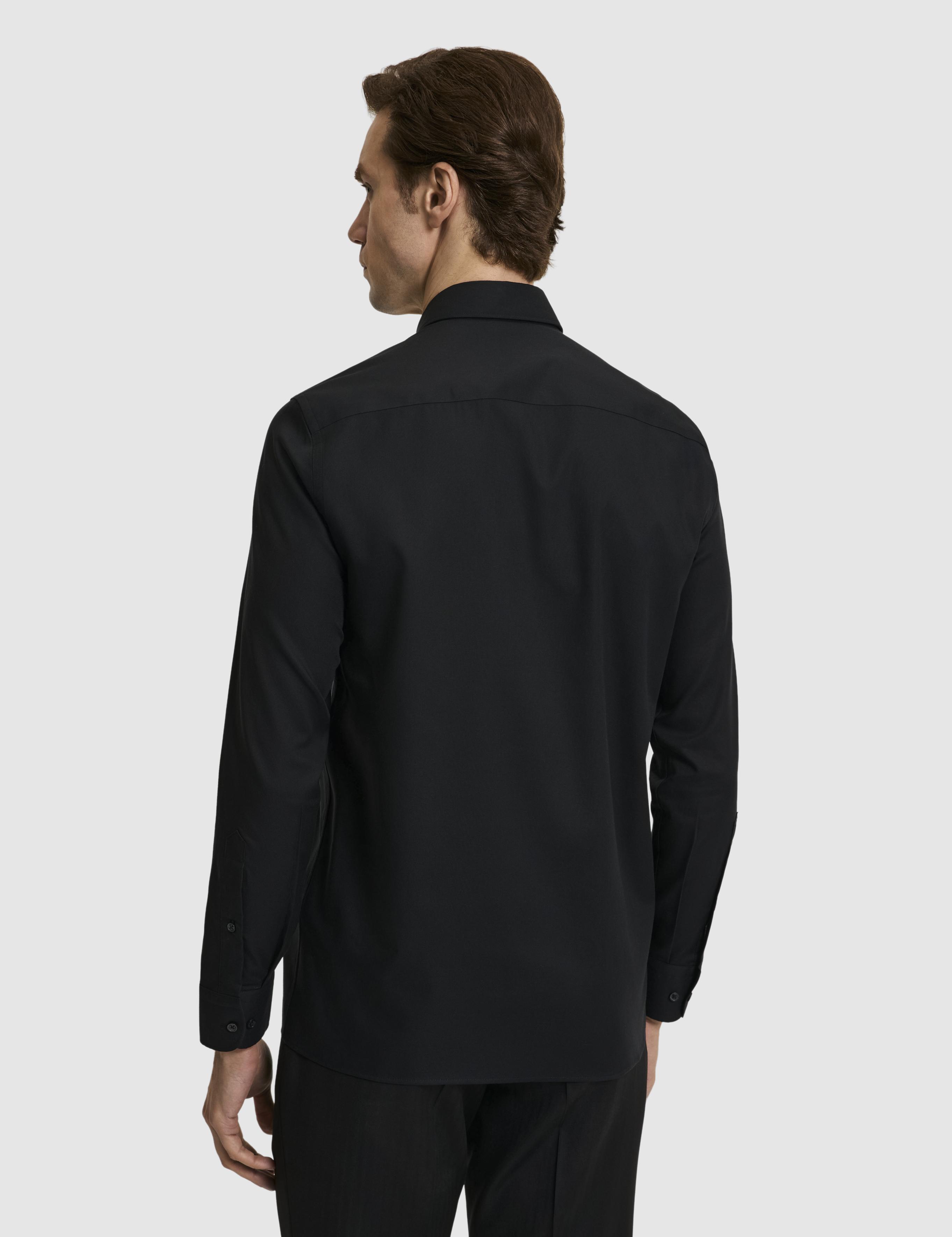 Siyah Slim Fit %100 Pamuk Yakası Düğmeli Oxford Gömlek - 50325041044