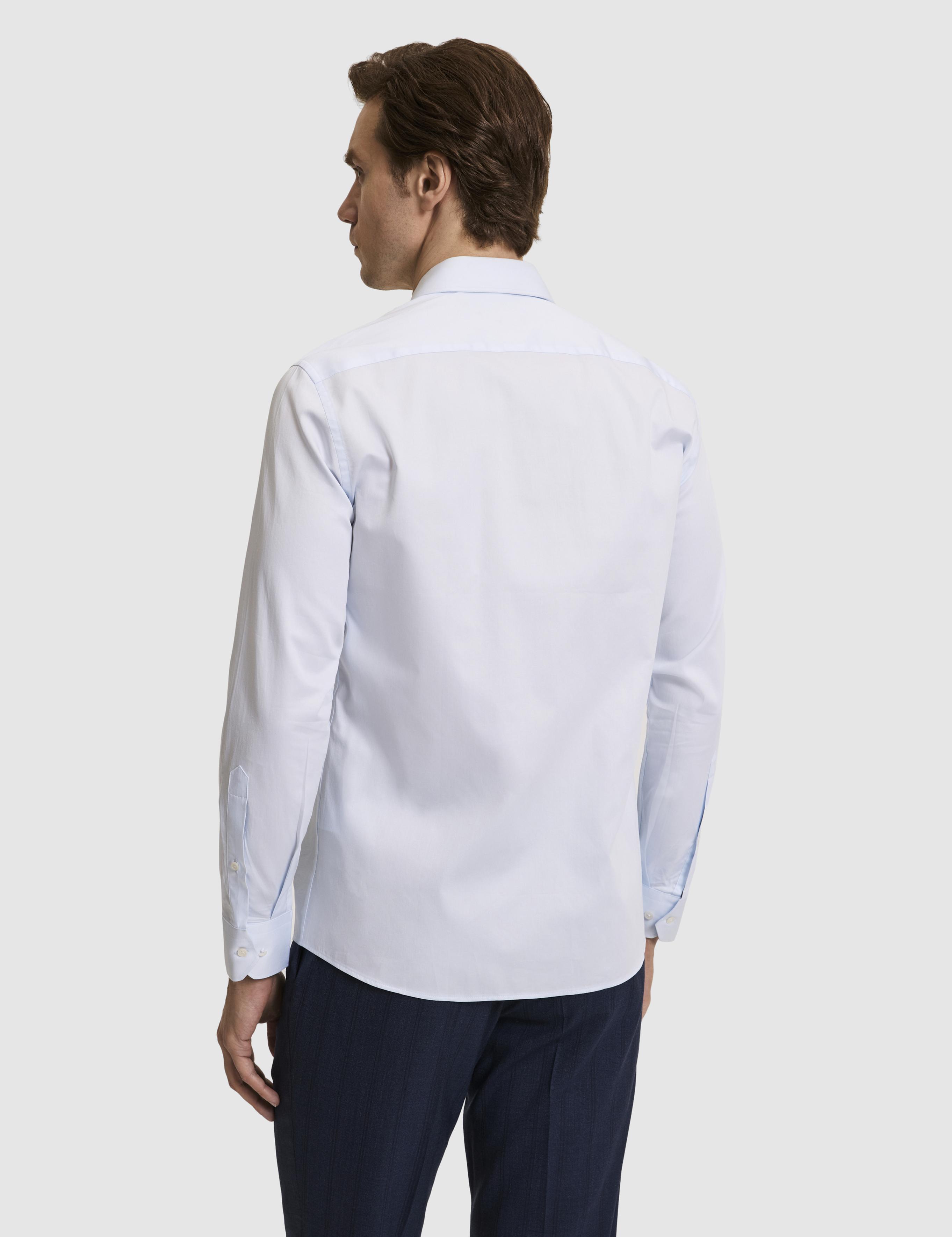 Açık Mavi Slim Fit Uzun Kollu Basic Gömlek - 50268503021