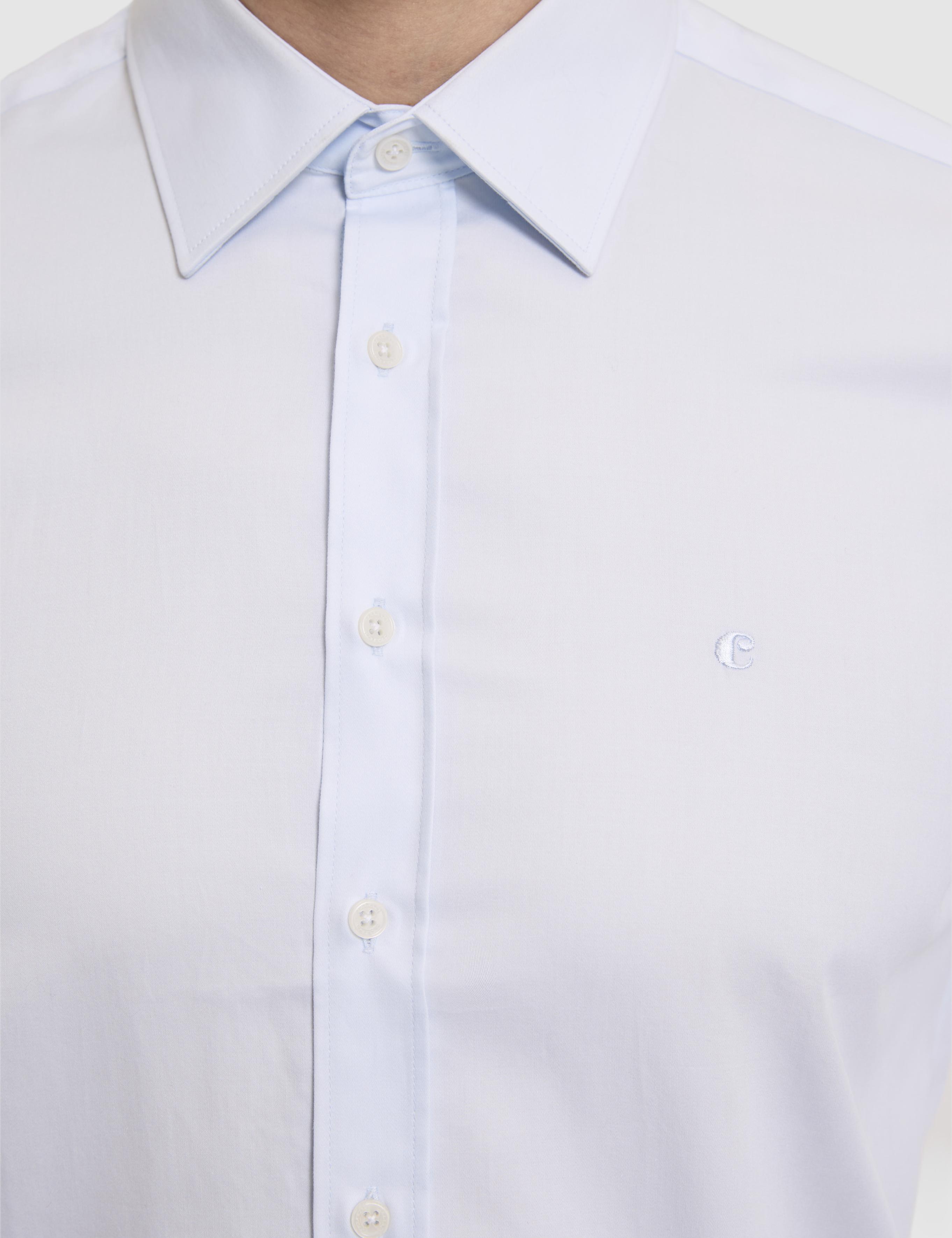 Açık Mavi Slim Fit Uzun Kollu Basic Gömlek - 50268503021