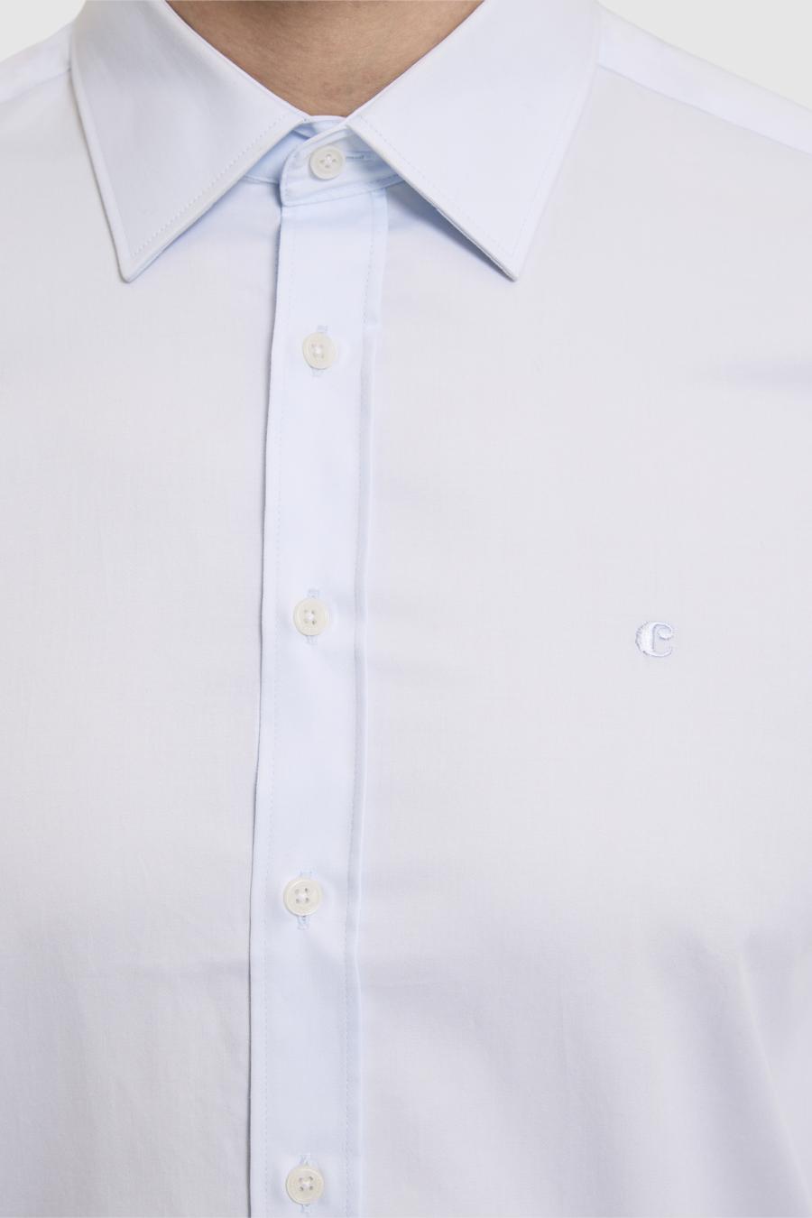 Açık Mavi Slim Fit Uzun Kollu Basic Gömlek - 50268503021