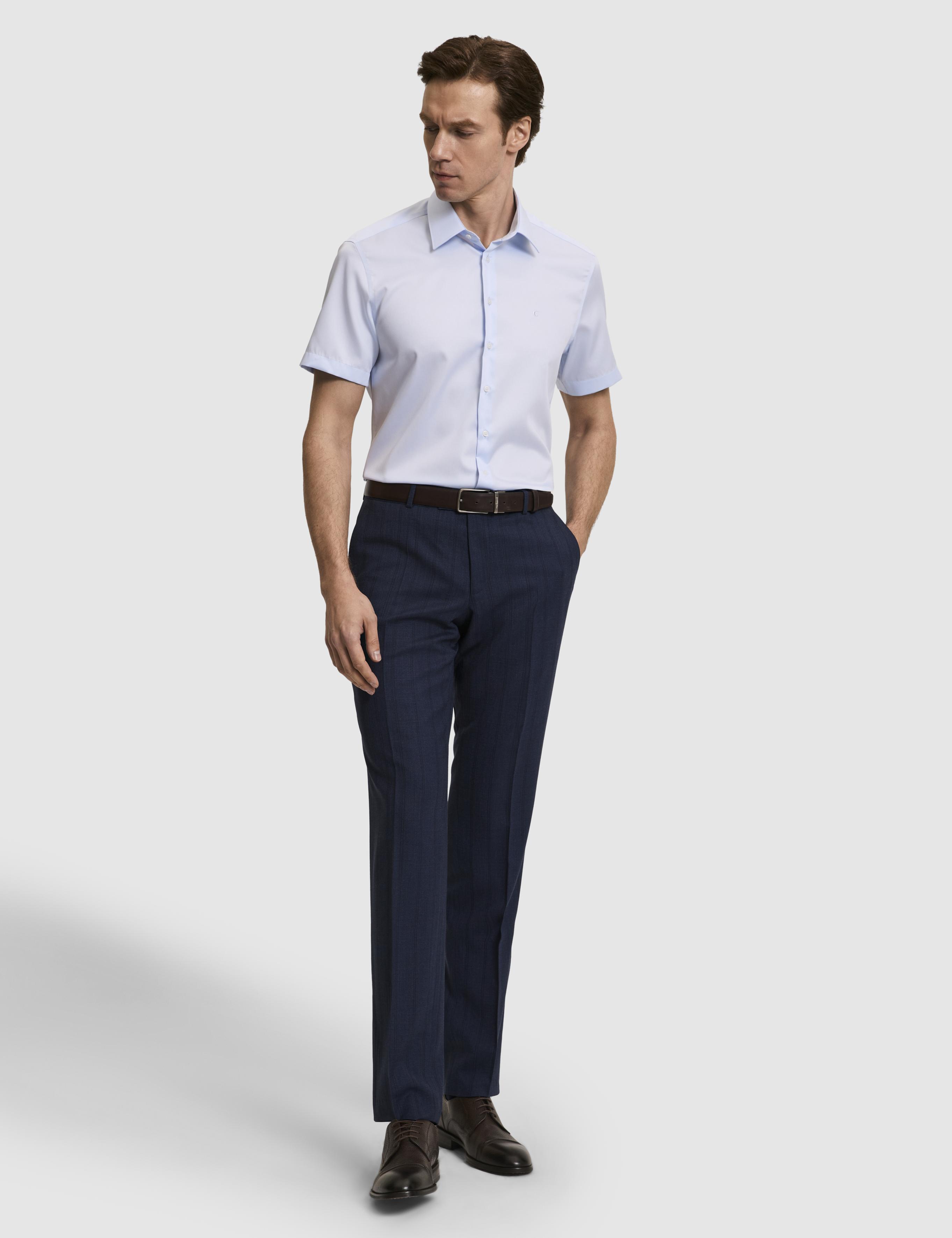 Açık Mavi Regular Fit Kısa Kollu Gömlek - 50321287074