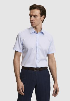 Açık Mavi Regular Fit Kısa Kollu Gömlek