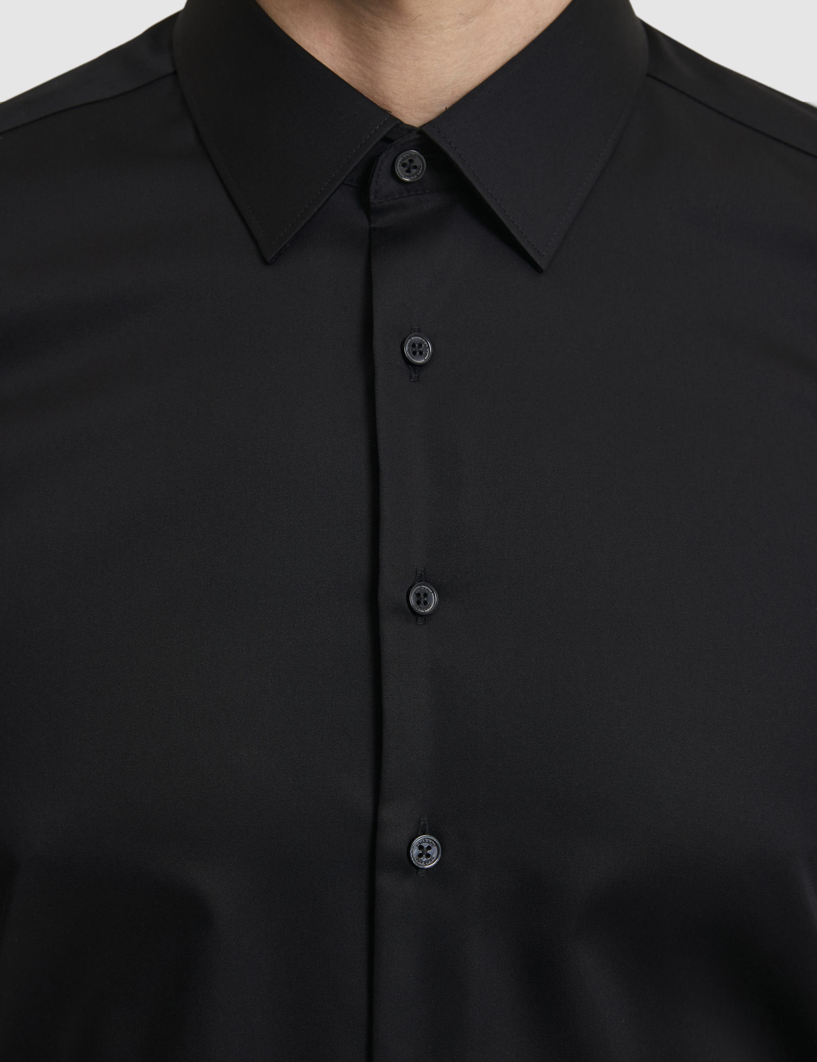 Siyah Slim Fit %100 Pamuk Klasik Yaka Non Iron Gömlek - 50330012044