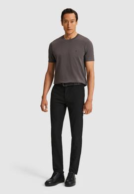 Siyah Slim Fit Kanvas Pantolon