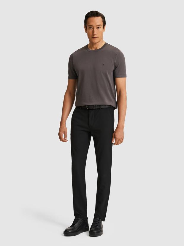 Siyah Slim Fit Kanvas Pantolon
