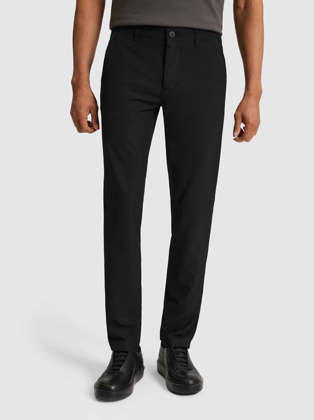 Siyah Slim Fit Kanvas Pantolon