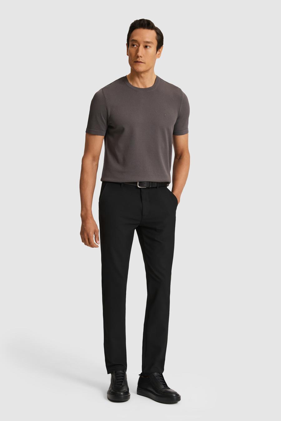 Siyah Slim Fit Kanvas Pantolon - 50324269053
