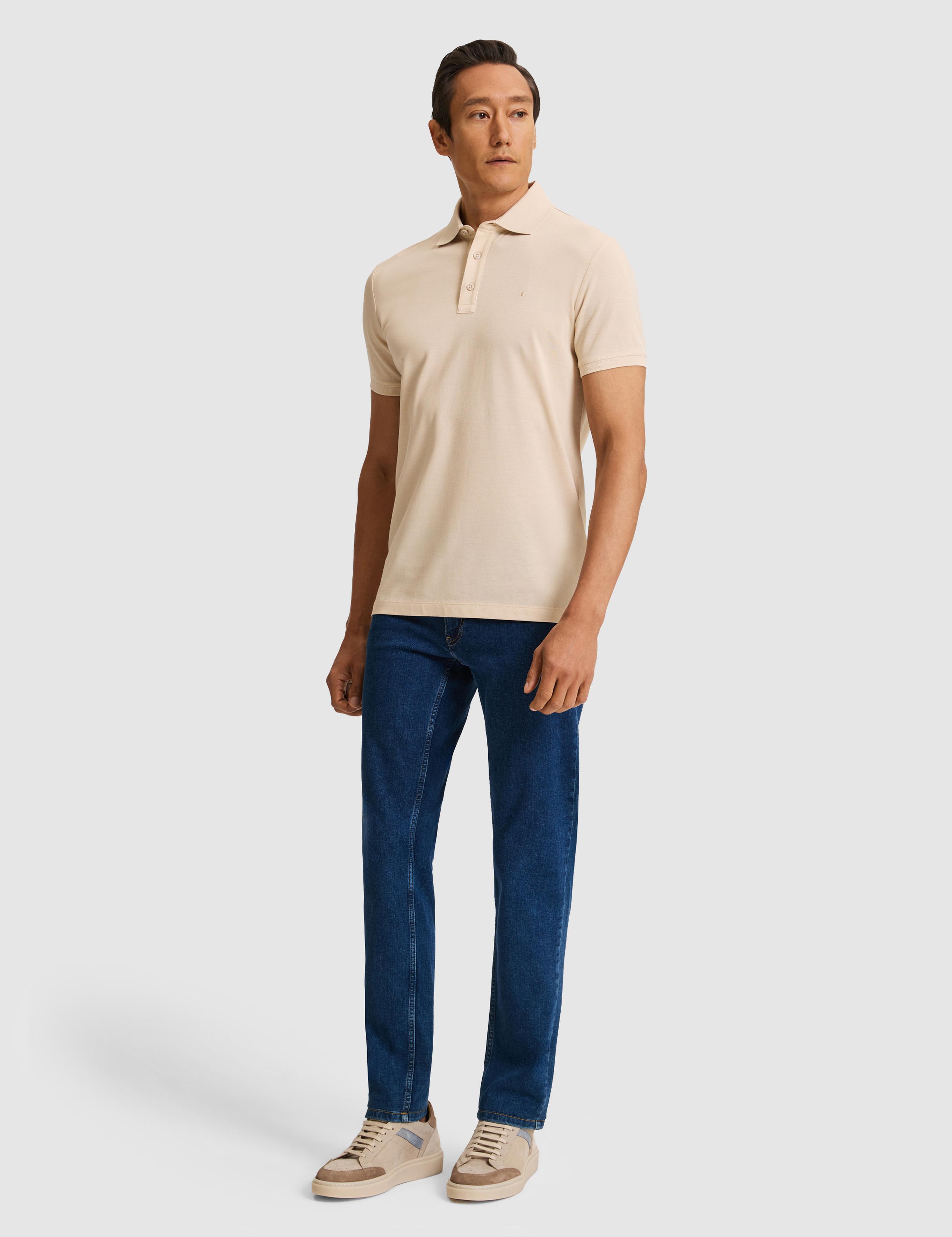 Kum Slim Fit Saf Pamuk Polo Yaka Basic T-shirt - 50320657207