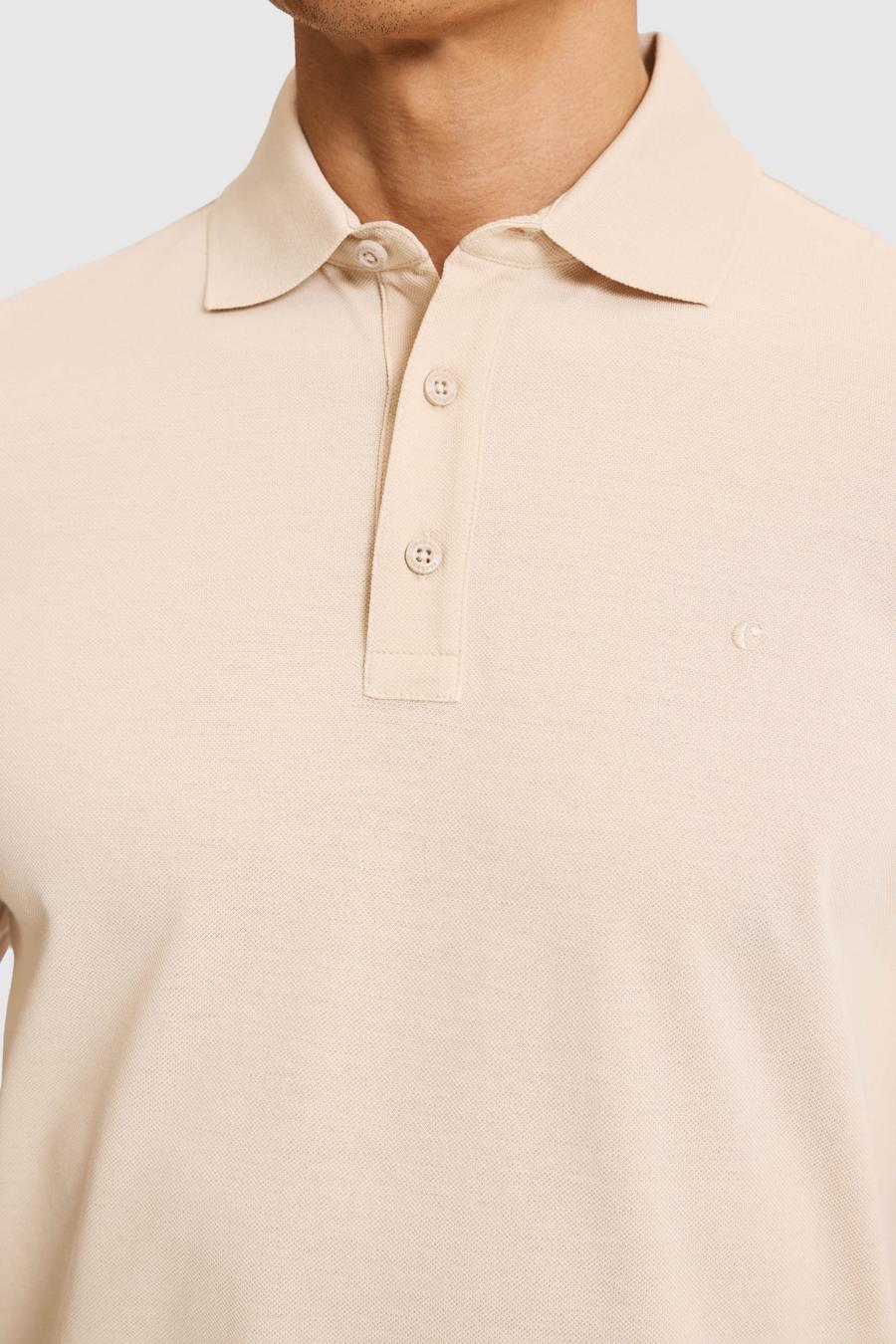Kum Slim Fit Saf Pamuk Polo Yaka Basic T-shirt - 50320657207