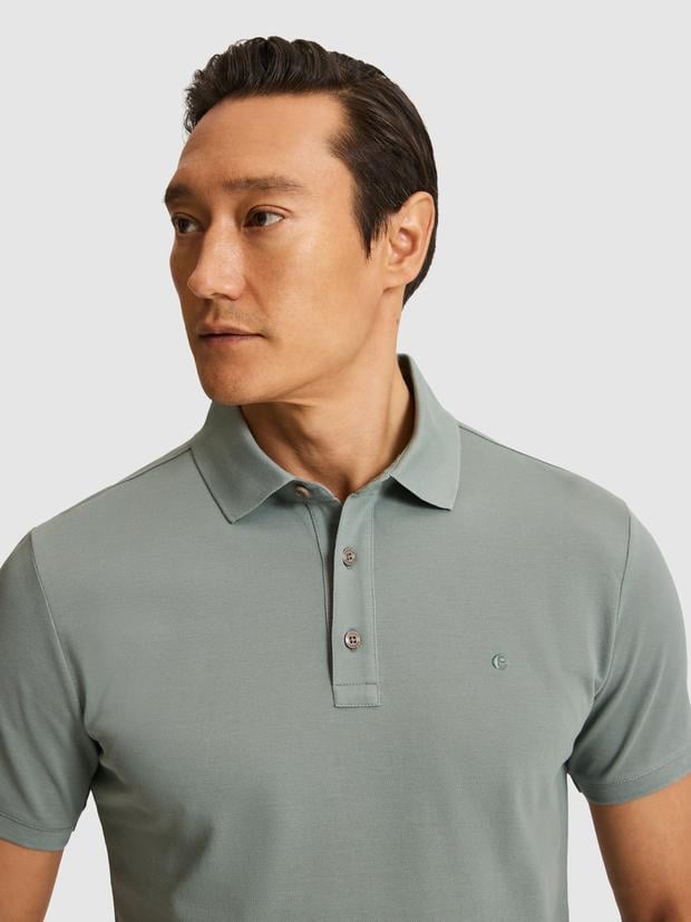 Çağla Slim Fit Saf Pamuk Polo Yaka Basic T-shirt