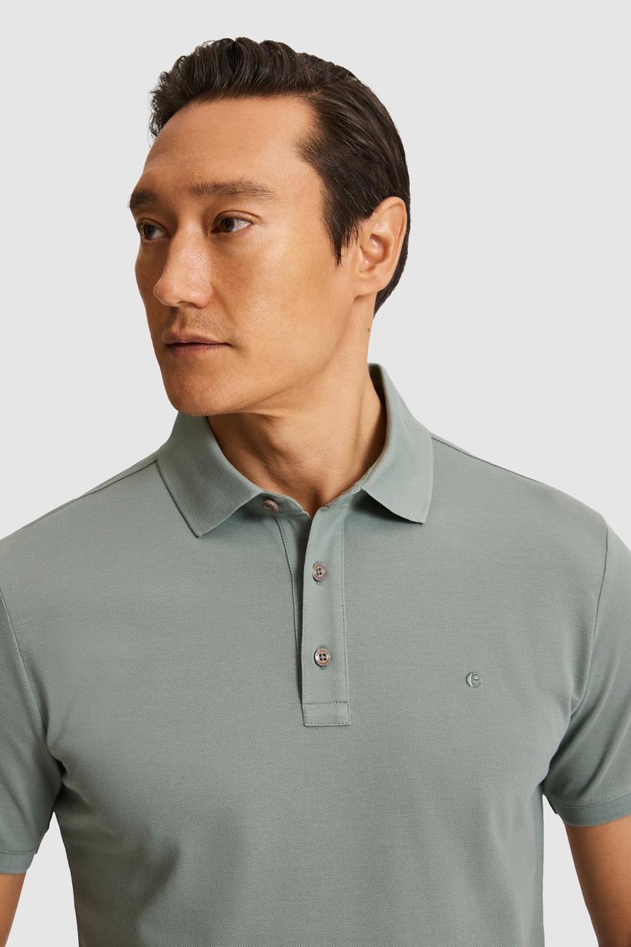 Çağla Slim Fit Saf Pamuk Polo Yaka Basic T-shirt - 50320657140
