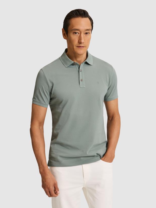 Çağla Slim Fit Saf Pamuk Polo Yaka Basic T-shirt
