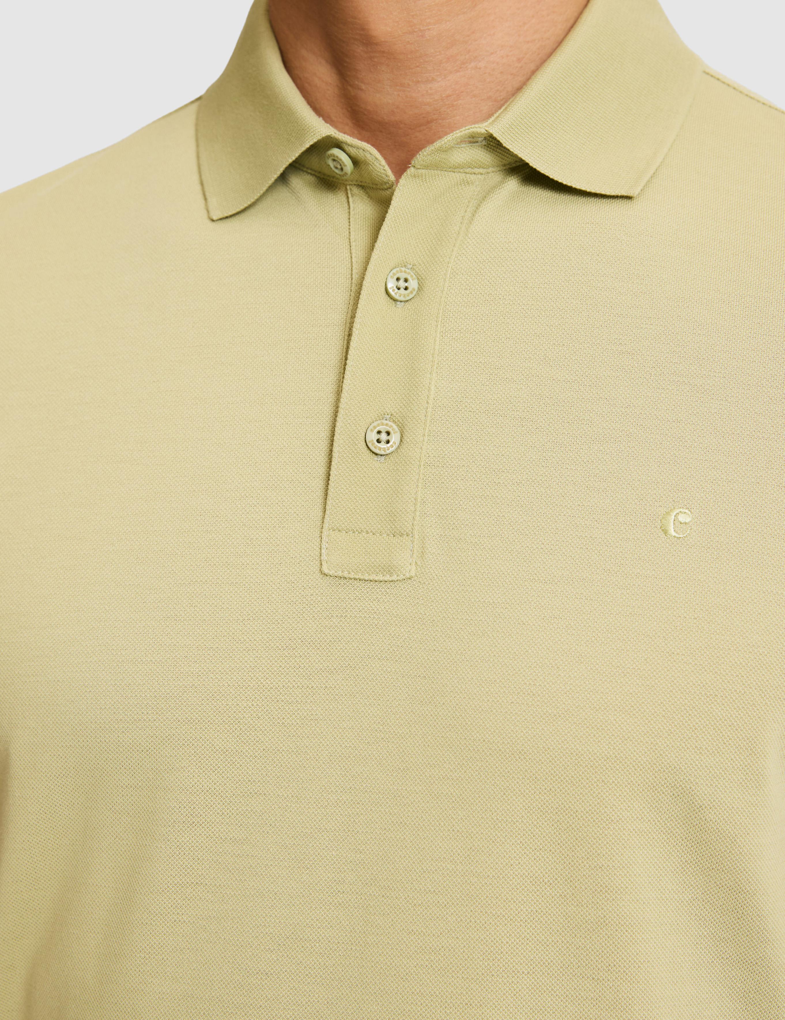 Yeşil Slim Fit Saf Pamuk Polo Yaka Basic T-shirt - 50320657078