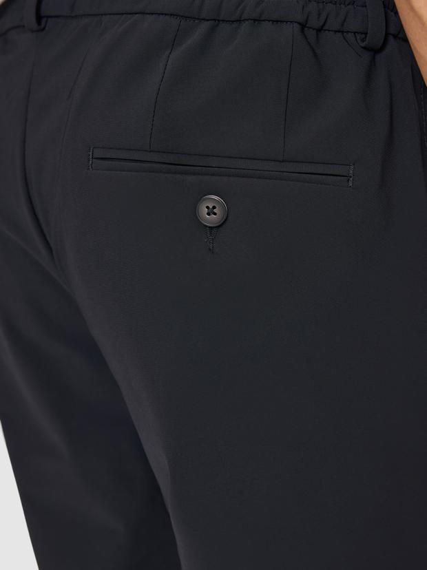 Siyah Slim Fit Mikro Desen Mono Yaka Takım Elbise