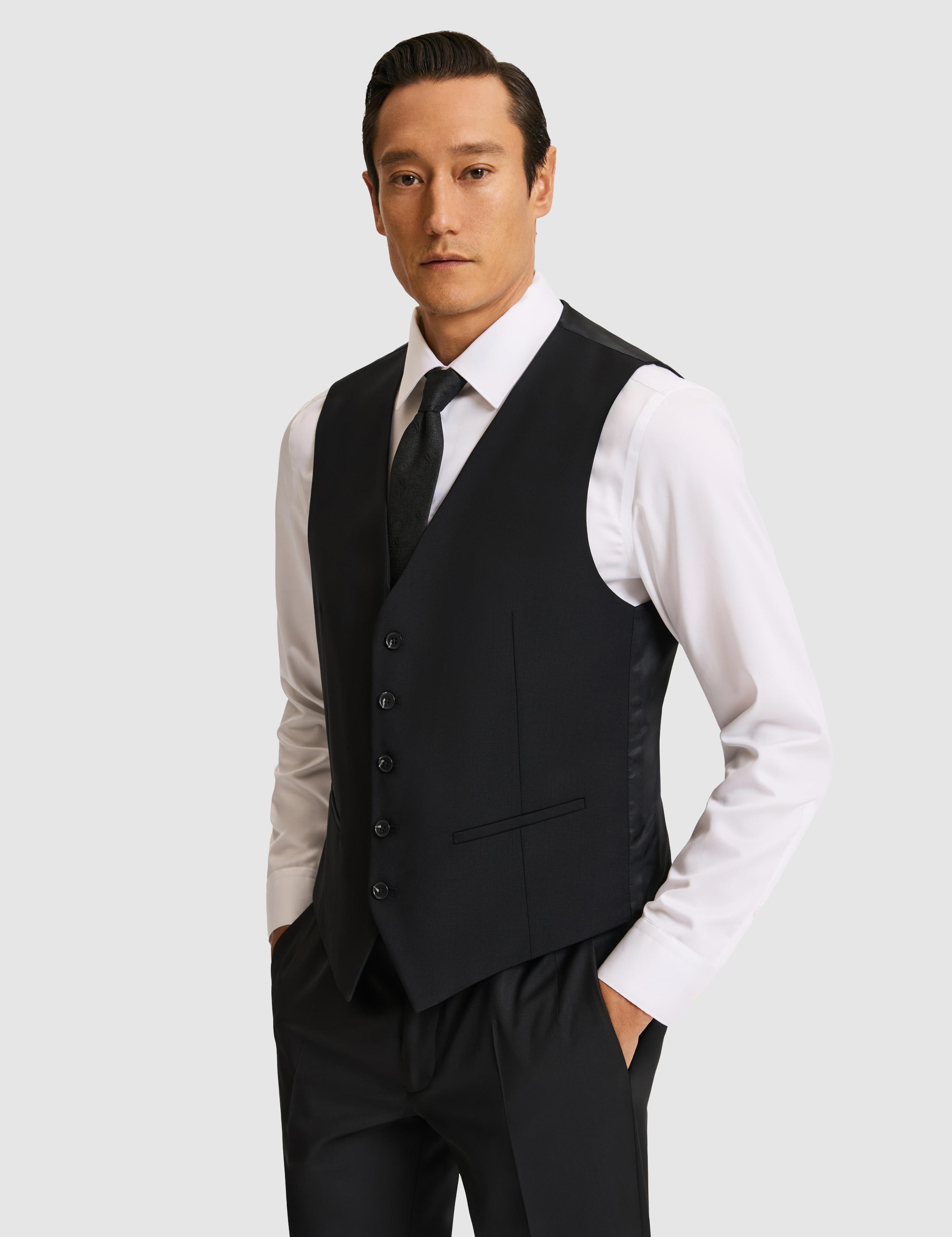 Siyah Slim Fit Yelek - 50314933002