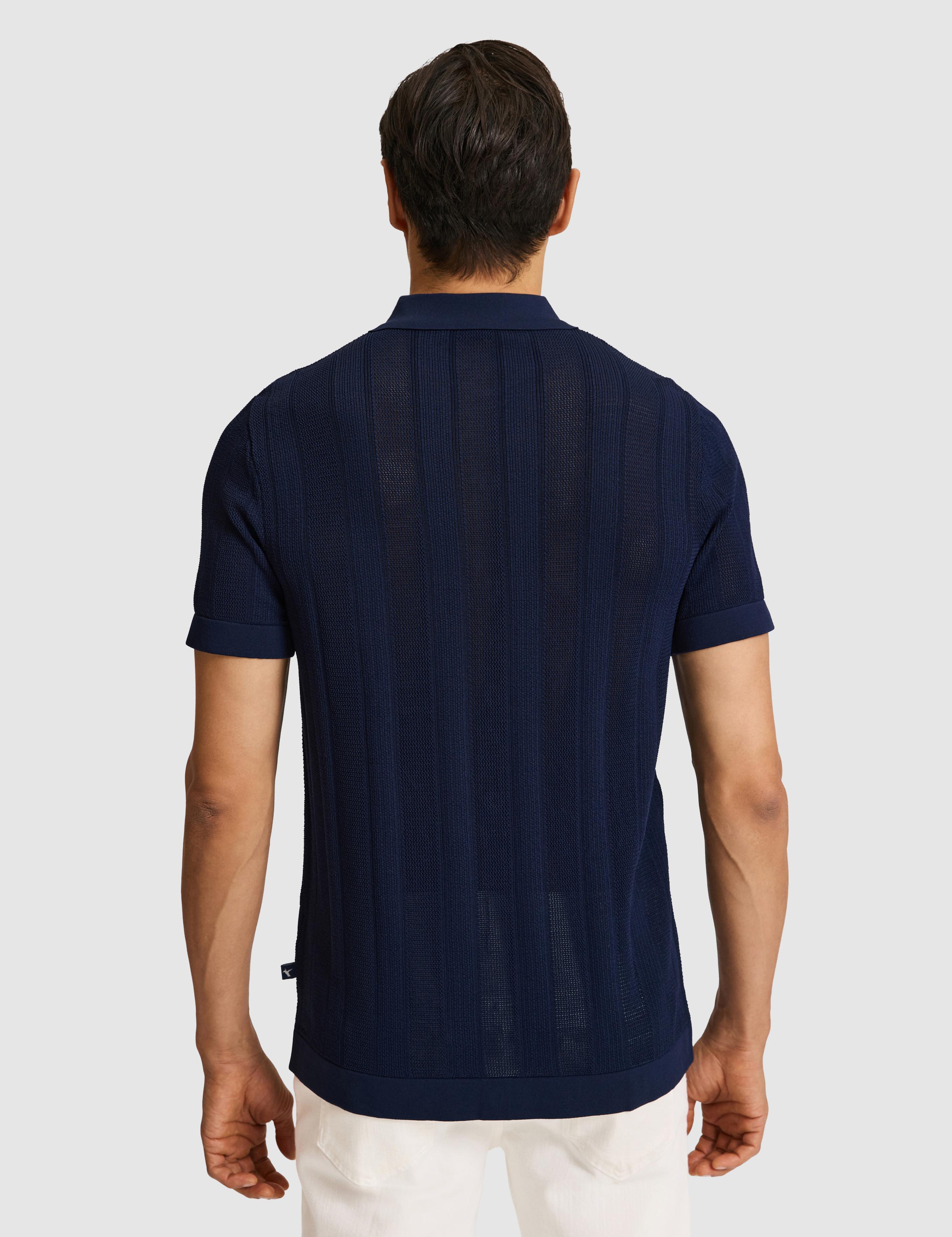 Lacivert Slim Fit Pamuk Karışımlı Triko Gömlek - 50326101010