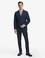 Lacivert Slim Fit Yün İpek Karışımlı Kırlangıç Yaka Kruvaze Takım Elbise