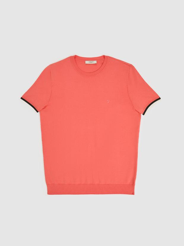 Mercan Slim Fit Bisiklet Yaka Triko T-shirt