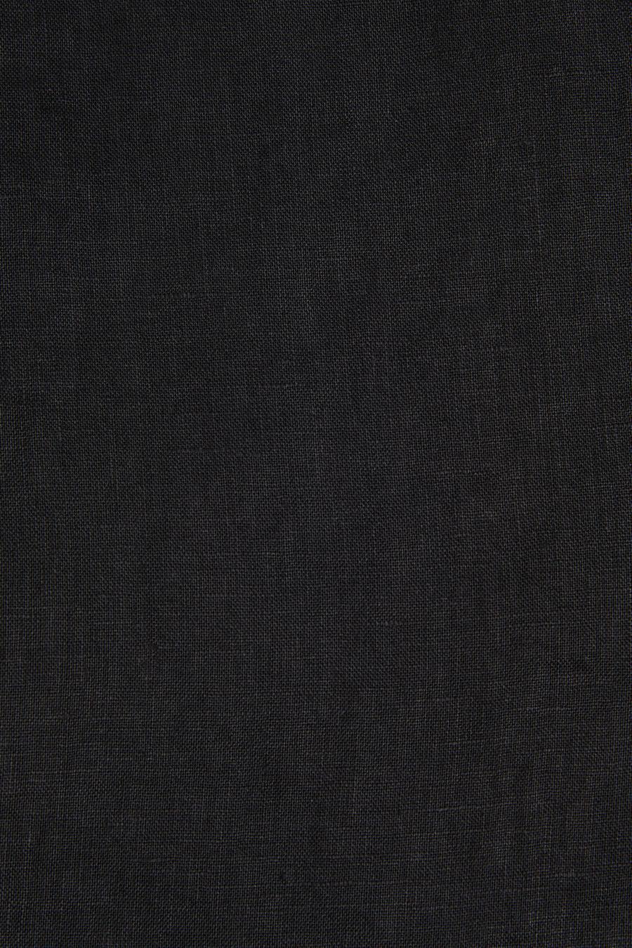 Siyah Regular Fit %100 Keten Gömlek - 50319198279